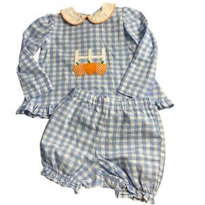 Funtasia too gingham pumpkin Holiday matching set size 3